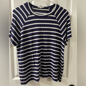Abound // women’s oversized blue and white striped tee